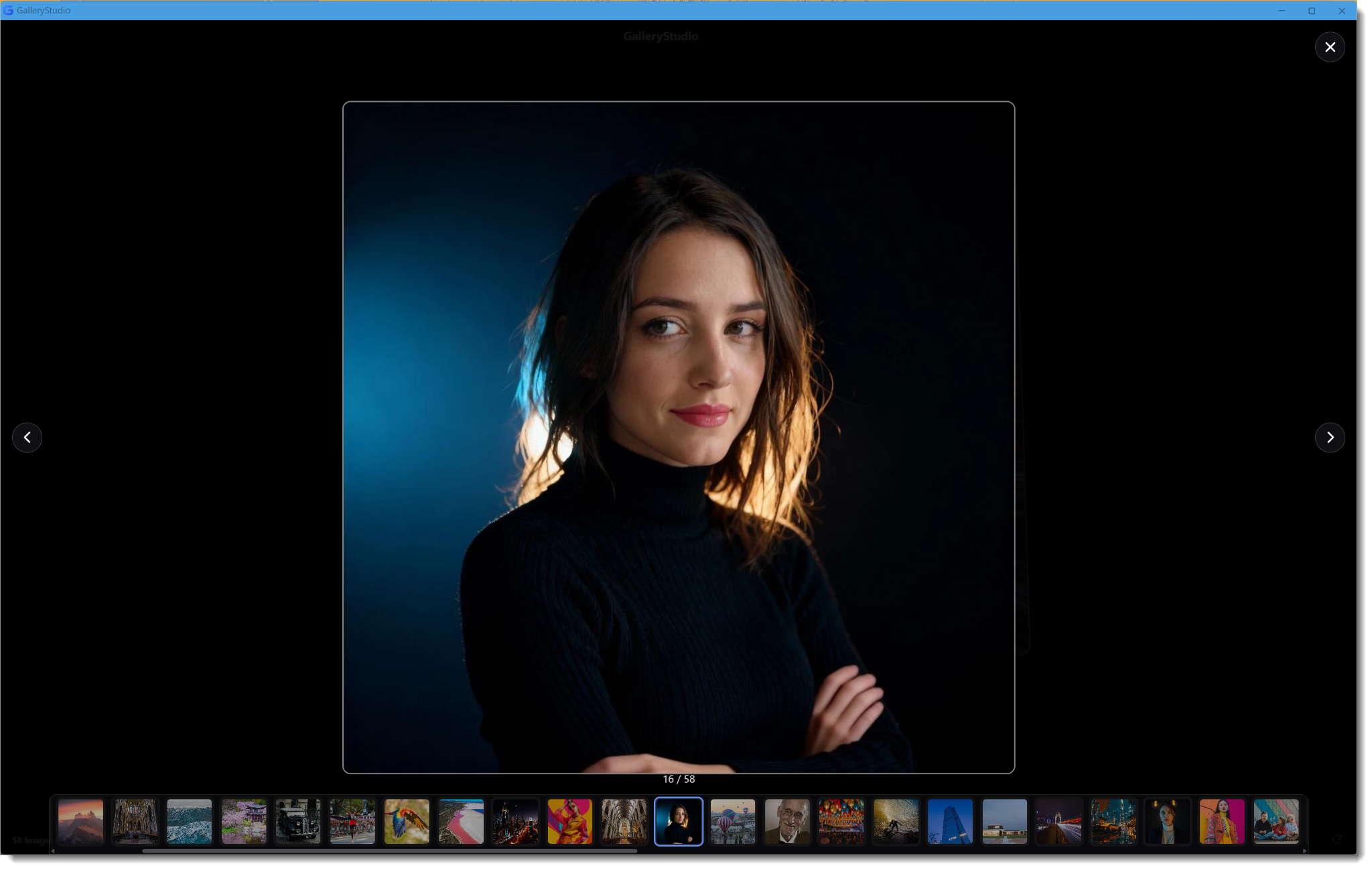 GalleryStudio fullscreen lightbox viewer